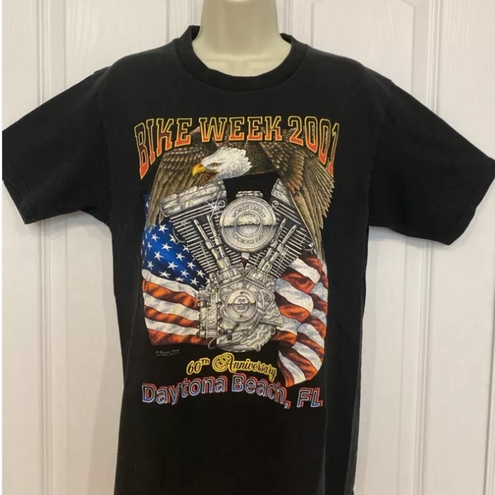 2001-Black Bike Week Unisex T-Shirt sz M